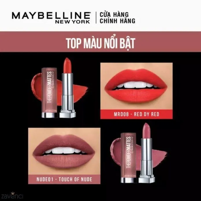 Maybelline The Powder Matte MRD08 Red-dy-red đỏ cam