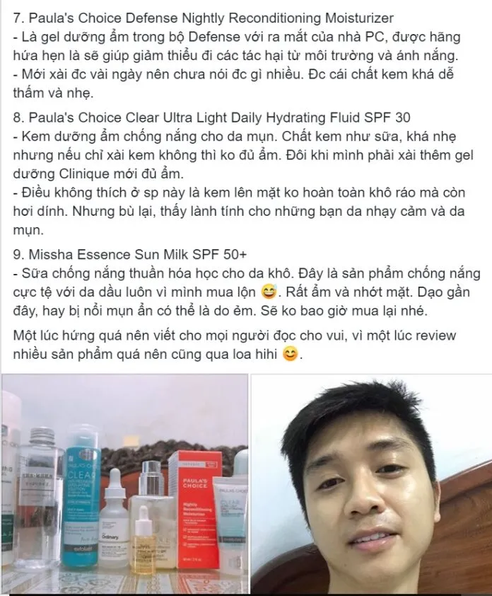 Đánh giá của khách hàng lần đầu dùng sản phẩm trên FaceBook