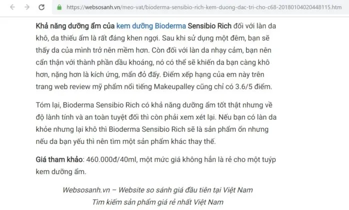 Đánh giá của khách hàng tại Websosanh