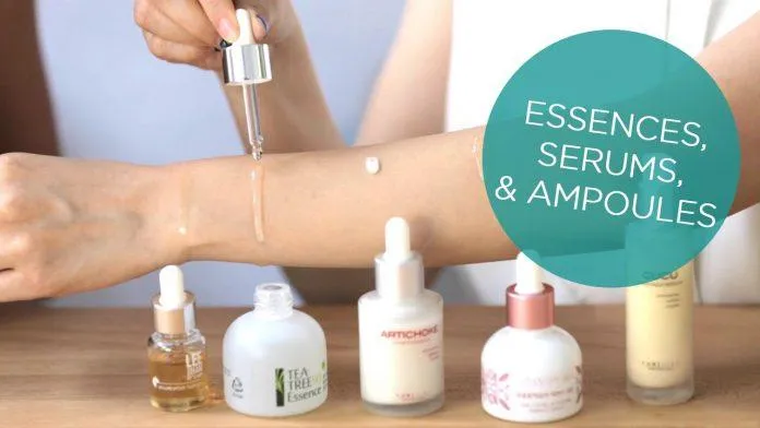 Essence có kết cấu mỏng nhất, trong đó đến Serum và Ampoule là sản phẩm có chứa nhiều tinh chất cô đặc nhất (Nguồn: Internet).