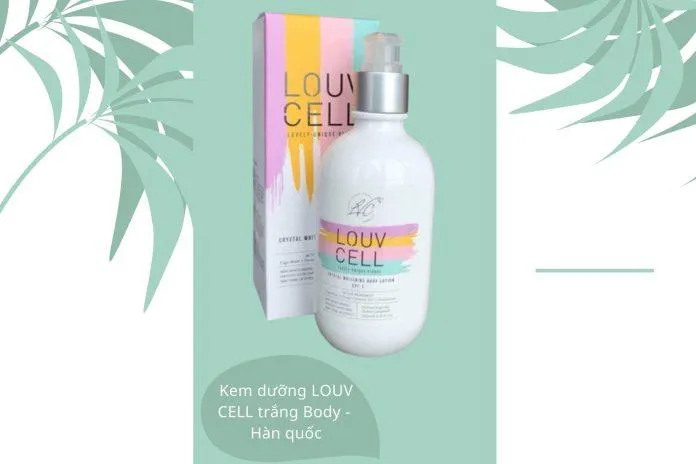 Kem dưỡng LOUV CELL trắng Body - Hàn quốc (thành phần dưỡng trắng: Glutathion, giga white, khi bôi lên da thấm nhanh, nâng tone nhẹ)