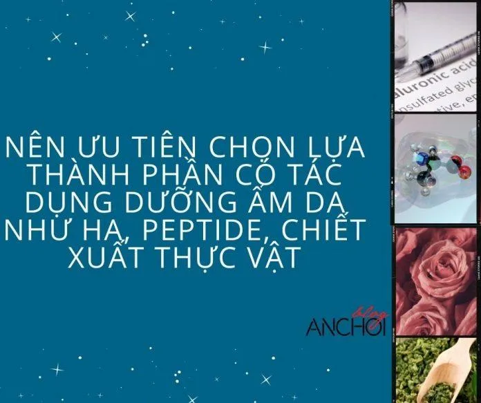 Bên cạnh sử dụng các phương pháp thiên nhiên cũng có thể lựa chọn thêm HA, Peptide, chiết xuất thực vật dưỡng ẩm cho da tốt hơn (Nguồn: Blogphunu.edu.vn)