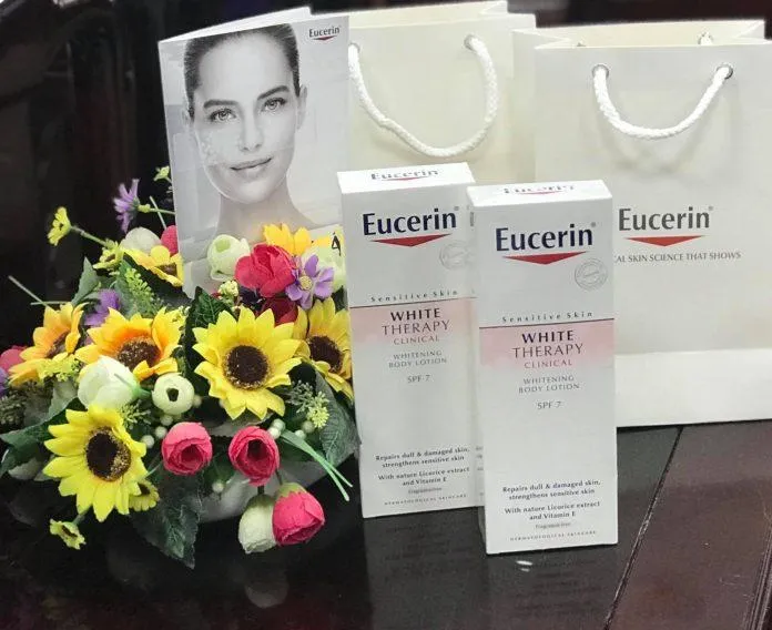 Eucerin White Therapy Body Lotion SPF 7 (Nguồn: Internet).