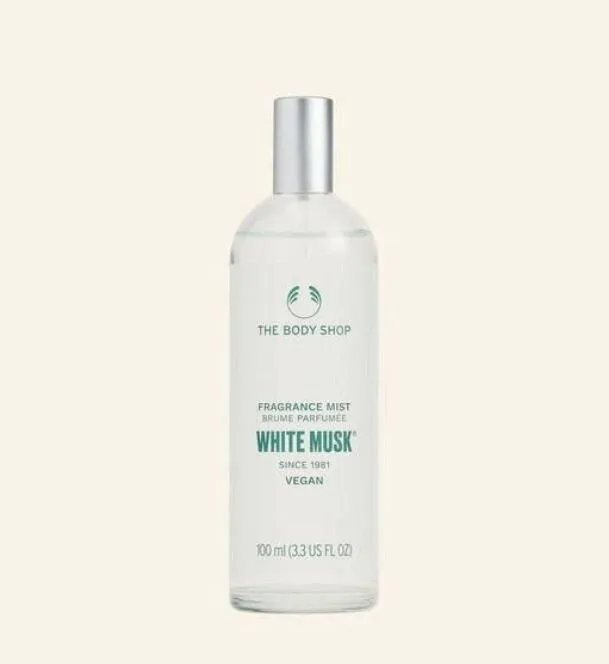 The Body Shop White Musk Fragrance Mist có ngoại hình tối giản. (Nguồn: Internet).