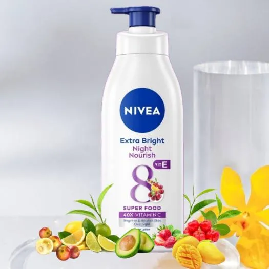 Sữa dưỡng thể trắng da ban đêm Nivea Extra White night Nourish Body Lotion (Nguồn Internet)