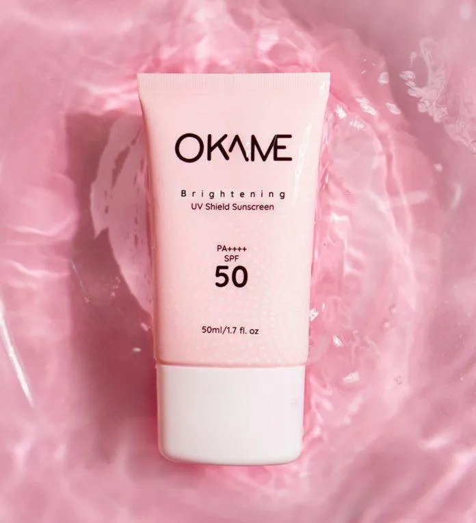 Kem chống nắng cho da dầu mụn Okame Brightening UV Shield Sunscreen SPF 50 PA++++ (Ảnh: Internet).