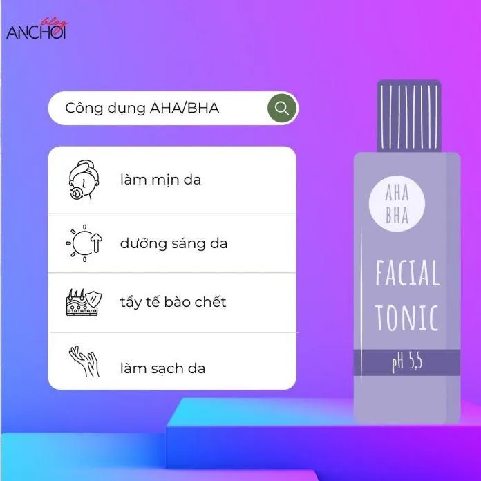 AHA/BHA là các thành phần tẩy da chết hóa học lấy đi lớp tế bào già cõi nhờ đó giúp da sáng hơn mỗi ngày (Nguồn: Blogphunu.edu.vn)