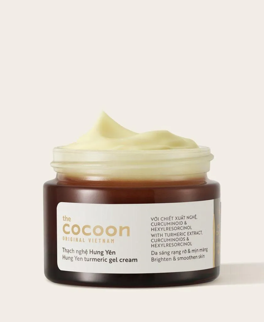 Thạch Nghệ Hưng Yên Dưỡng Sáng Cocoon Hung Yen Turmeric Gel Cream là sản phẩm thuần chay nên đặc biệt an toàn cho da nhạy cảm (Ảnh: internet).