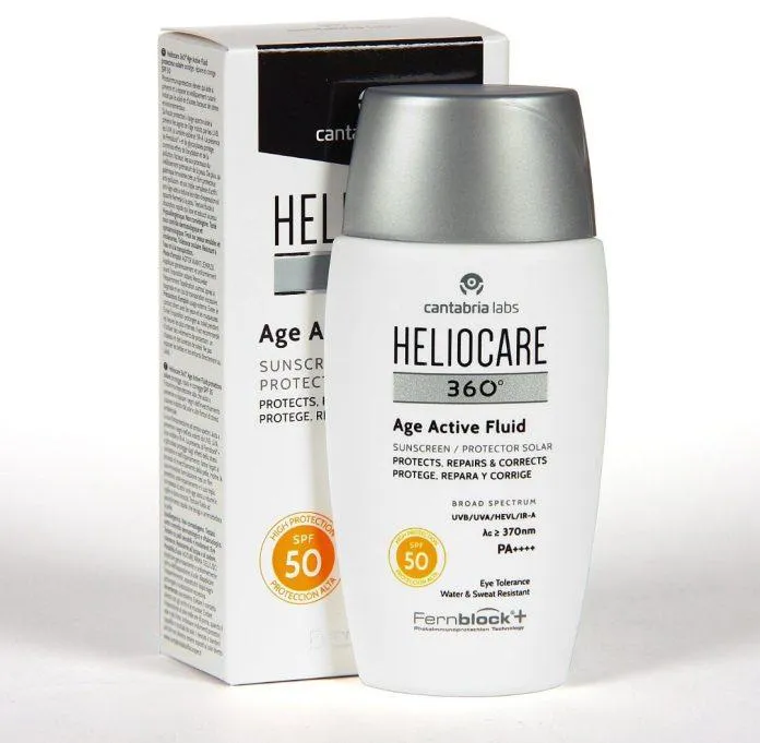 Kem chống nắng dưỡng da, chống lão hoá Heliocare 360 Age Active Fluid (Ảnh: Internet).