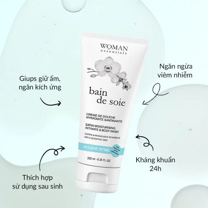 Gel vệ sinh vùng kín Bain De Soie dưỡng ẩm hằng ngày giúp cô bé thư giãn (Ảnh: Internet)