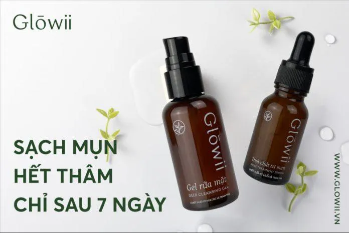 Bộ sản phẩm trị mụn Glowii giúp làm sạch lỗ chân lông cũng như gom cồi mụn nhanh chóng, hiệu quả (Nguồn: Internet).