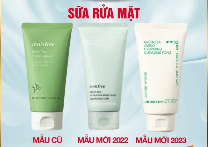 Sữa rửa mặt Innisfree Green Tea Amino Cleansing Foam mẫu mới 2023 (Ảnh: Innisfree)