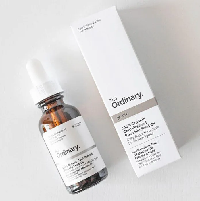 Thiết kế đơn giản và tinh tế của dầu dưỡng The Ordinary 100% Organic Cold-Pressed Rose Hip Seed Oil (ảnh: internet)