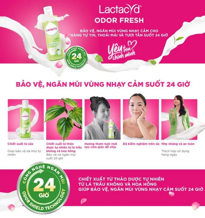 Công dụng tuyệt vời mà dung dịch phụ nữ Lactacyd Odor Fresh đem lại (Nguồn: Internet)