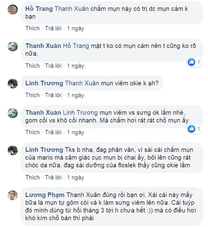 Đánh giá của khách hàng trên Facebook. (nguồn: Blogphunu.edu.vn)