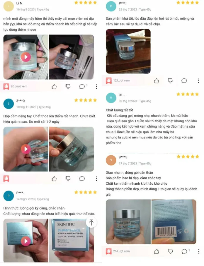 Đánh giá của khách hàng trên Lazada