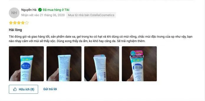 Review ROSETTE Gommage Gentle Peeling Gel (Ảnh Blogphunu.edu.vn)