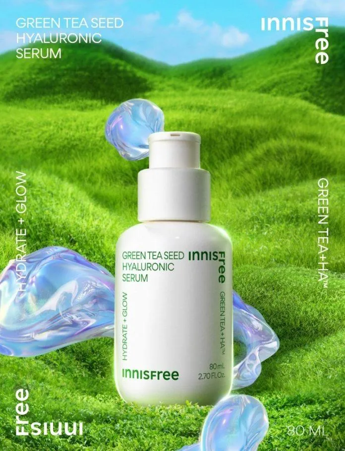 Tinh chất innisfree Green Tea Seed Hyaluronic Serum chứa đến 5 loại HA, chiết xuất trà xanh cùng nhiều thành phần dưỡng ẩm khác (Ảnh: Internet)