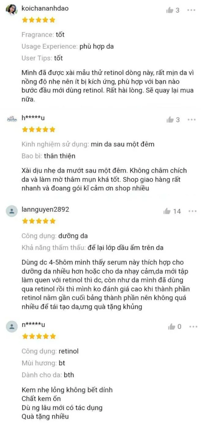 Một vài đánh giá, review của khách hàng trên Shopee