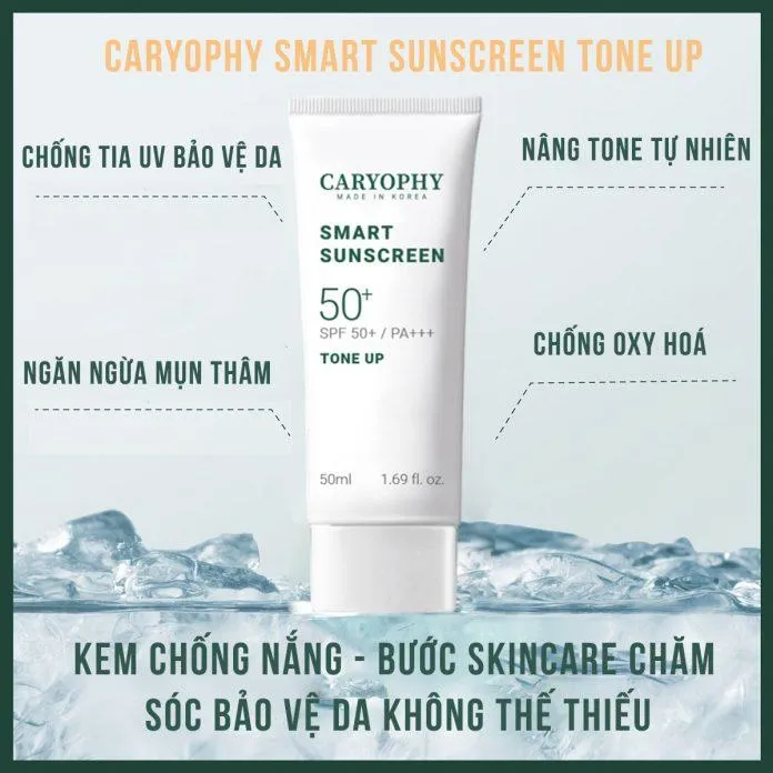 Kem chống nắng Caryophy Smart Sunscreen cung cấp khả năng chống nắng phổ rộng giúp bảo vệ da tối ưu (Nguồn: Internet).