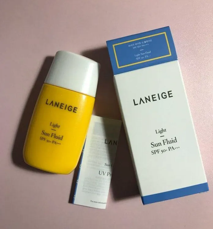 kem chống nắng dạng lỏng Laneige Light Sun Fluid SPF50+ PA+++ (ảnh: Internet)