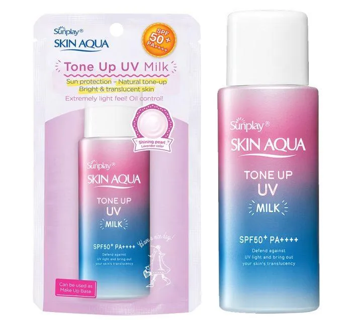 Kem chống nắng dạng sữa Sunplay Skin Aqua Tone Up UV Milk (ảnh: Internet)