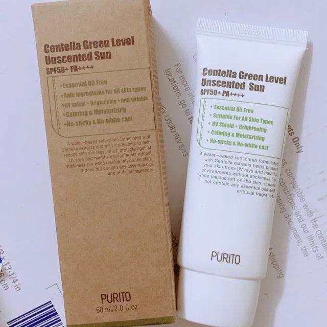 Review kem chống nắng Purito Centella Green Level Unscented Sun SPF50+ PA++++: cho lớp finish đẹp như mộng