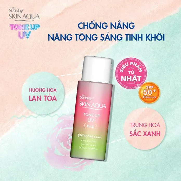 Thiết kế nhỏ gọn, tinh tế và bắt mắt của kem chống nắng Skin Aqua (Nguồn: Internet)