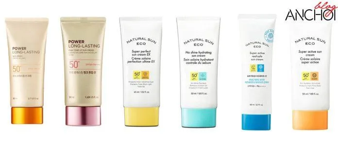 6 kem chống nắng The Face Shop (Ảnh: Internet)