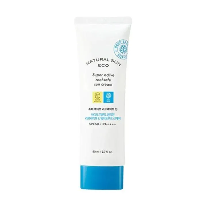 Kem chống nắng The Face Shop Natural Sun Eco Super Active Reef-Safe Sun Cream SPF50+ PA++++ (Ảnh: Internet)