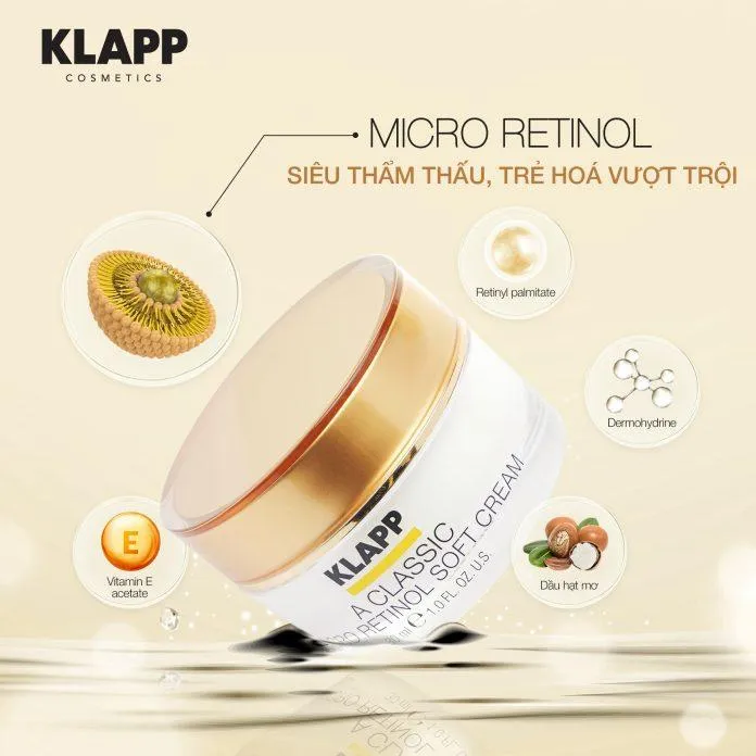 Bảng thành phần kem dưỡng A Classic Micro Retinol Soft Cream được đầu tư cẩn thận với 2 loại retinol cùng nhiều dưỡng chất có lợi cho da (Nguồn: internet)