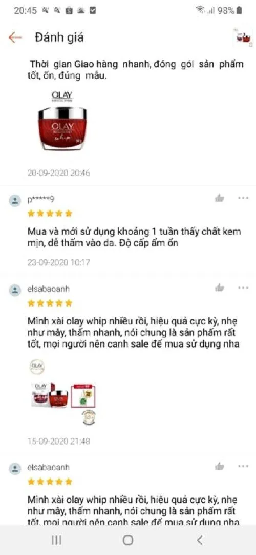 Đánh giá của khách hàng trên Shopee (Ảnh: Blogphunu.edu.vn).