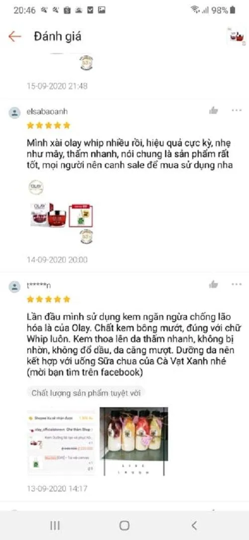 Đánh giá của khách hàng trên Shopee (Ảnh: Blogphunu.edu.vn).