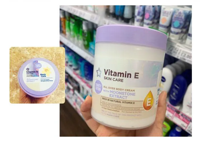 Kem dưỡng Superdrug Vitamin E All Over Body Cream with Moonstone (Nguồn: Blogphunu.edu.vn).