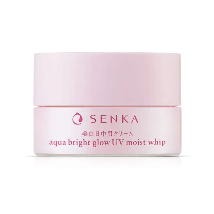 Kem dưỡng trắng da ban ngày Senka Aqua Bright Glow UV Moist Whip SPF25+ P++