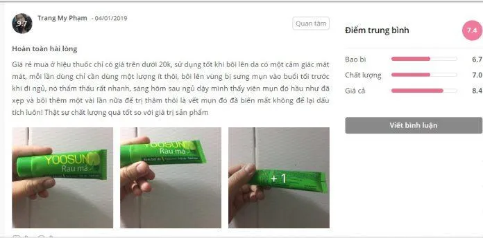 Đánh giá của người đã từng sử dụng (Nguồn: Blogphunu.edu.vn)