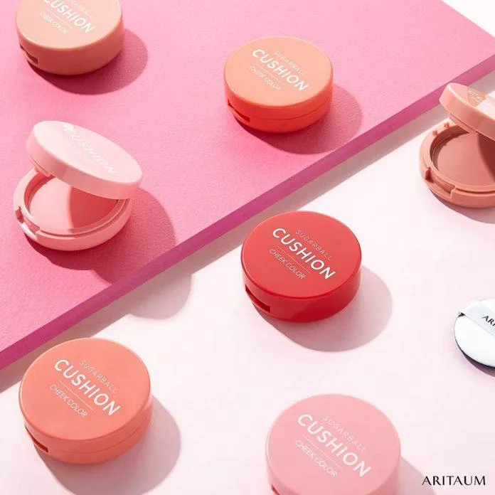 Review má hồng kem Aritaum Sugarball Cushion Cheek Color: cho đôi má ửng hồng