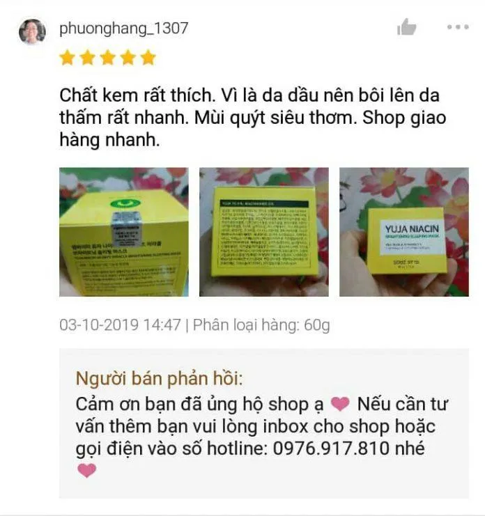 Review siêu có tâm từ khách hàng sử dụng tại Shopee. ( Ảnh: Blogphunu.edu.vn )