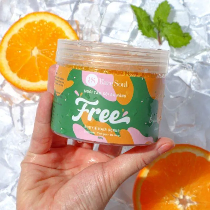 Bao bì sản phẩm BareSoul FREE Body & Hair Scrub (Nguồn: Fanpage BareSoul Cosme)