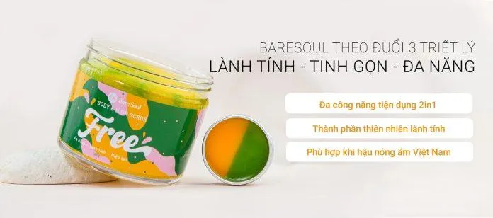 Review BareSoul FREE Body & Hair Scrub(Nguồn: Fanpage BareSoul Cosme)