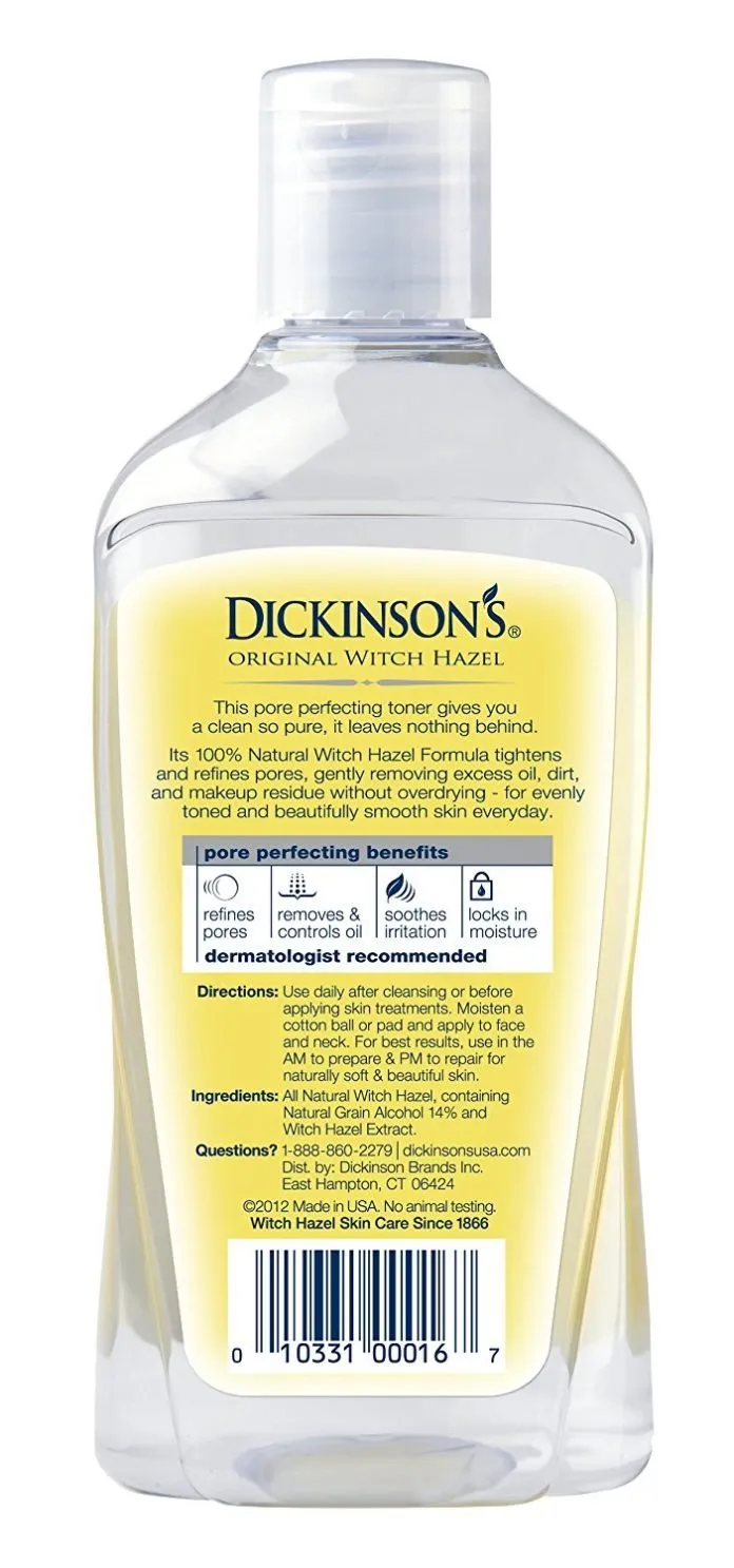 Review nước hoa hồng Dickinson’s Original Witch Hazel Pore Perfecting: Chất lượng tuyệt vời! chăm sóc da Dickinson Brands Dickinson’s Original Witch Hazel Pore Perfecting Toner dưỡng ẩm da làm đẹp da nước hoa hồng phương pháp toner 7 lần review mỹ phẩm toner Witch Hazel