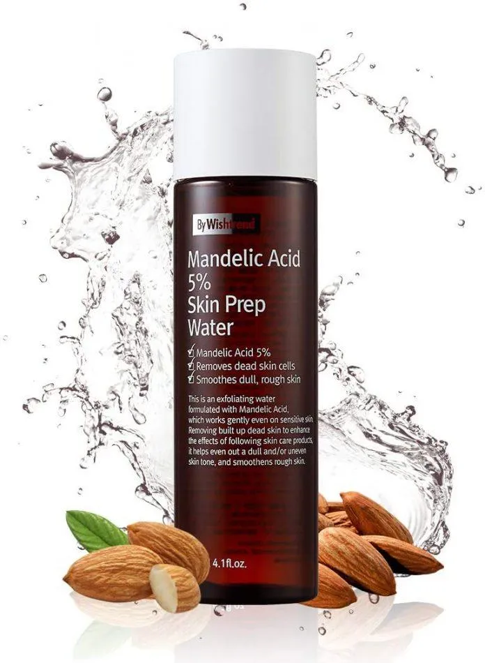 By Wishtrend Mandelic Acid 5% Skin Prep Water chứa Acid Mandelic 5% cùng các chiết xuất thực vất giúp là sạch và sáng da hiệu quả (Nguồn: Internet)