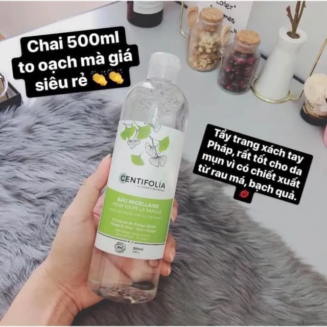 Nước tẩy trang Centifolia Eau Micellaire làm sạch da an toàn và hoàn hảo (nguồn: internet)