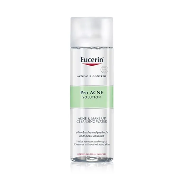 Review nước tẩy trang dành cho da mụn Eucerin ProAcne Acne Make Up Cleansing Water