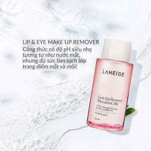 Nước tẩy trang mắt môi Laneige Lip & Eye Remover Waterproof Ex. (nguồn: internet)