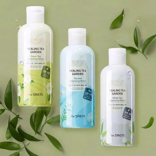 Review nước tẩy trang The Saem Healing Tea Garden Cleansing Water. (Ảnh: Internet)