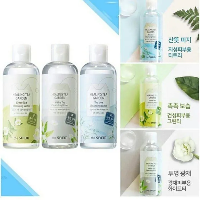 Review nước tẩy trang The Saem Healing Tea Garden Cleansing Water. (Ảnh: Internet)