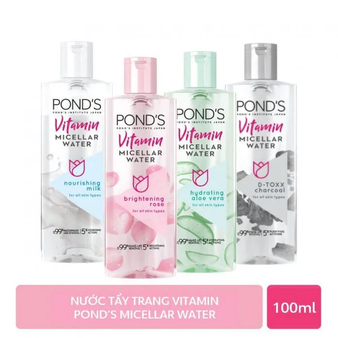 Review nước tẩy trang Vitamin Ponds Micellar Water: sạch sâu, dưỡng ẩm làn da chiết xuất hoa hồng hữu cơ pháp chiết xuất lô hội công dụng dưỡng ẩm hoa hồng làm sạch da làn da màu đen màu trắng Micellar Water Niacinamide Vitamin B3 nước tẩy trang nước tẩy trang bình dân nước tẩy trang Vitamin Pond s Panthenol Vitamin B5 Ponds protein sữa Retinyl Propionate review nước tẩy trang review sản phẩm sản phẩm Sodium Ascorbyl Phosphate SAP tẩy trang than hoạt tính thiết kế thương hiệu Tocopheryl Acetate (vitamin E) vitamin vitamin A Vitamin B3 vitamin B5 vitamin C vitamin E