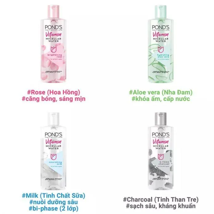 Review nước tẩy trang Vitamin Ponds Micellar Water: sạch sâu, dưỡng ẩm làn da chiết xuất hoa hồng hữu cơ pháp chiết xuất lô hội công dụng dưỡng ẩm hoa hồng làm sạch da làn da màu đen màu trắng Micellar Water Niacinamide Vitamin B3 nước tẩy trang nước tẩy trang bình dân nước tẩy trang Vitamin Pond s Panthenol Vitamin B5 Ponds protein sữa Retinyl Propionate review nước tẩy trang review sản phẩm sản phẩm Sodium Ascorbyl Phosphate SAP tẩy trang than hoạt tính thiết kế thương hiệu Tocopheryl Acetate (vitamin E) vitamin vitamin A Vitamin B3 vitamin B5 vitamin C vitamin E