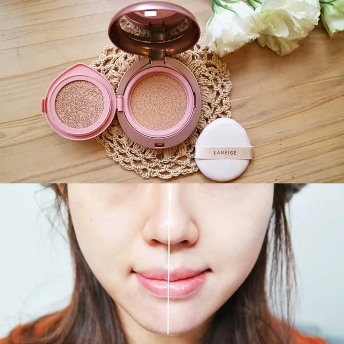 Cushion Laneige giúp che phủ hoàn hảo các khuyết điểm trên da. 